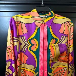 Silk Zara Button Down Shirt